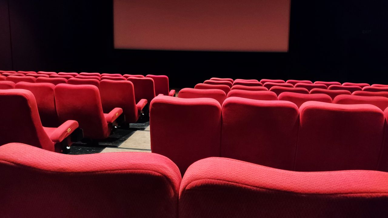 Empty seats at movie theater